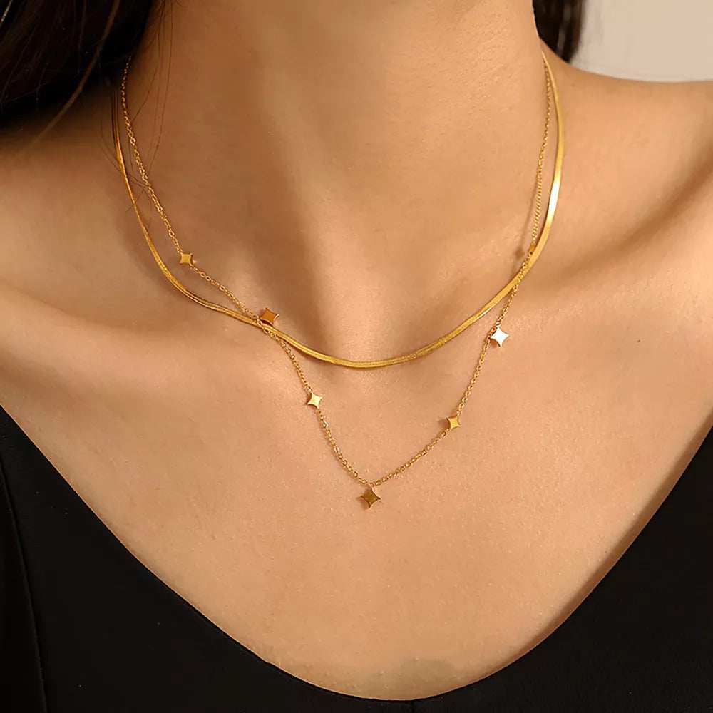 18K Gold-Plated Minimalist Necklace - Trendsi - Flyclothing LLC