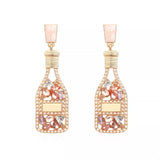 Champagne Bottle Drop Earrings - Trendsi - Flyclothing LLC