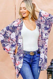 And The Why Floral Print Dolman Sleeve Kimono Cardigan - Trendsi - Flyclothing LLC