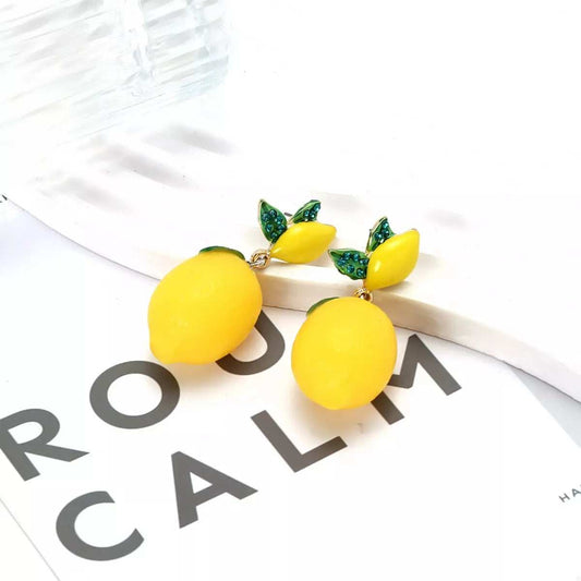 Lemon Fruit Drop Earrings - Trendsi - Flyclothing LLC