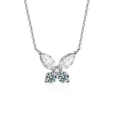 925 Sterling Silver Moissanite Butterfly Necklace - Trendsi - Flyclothing LLC