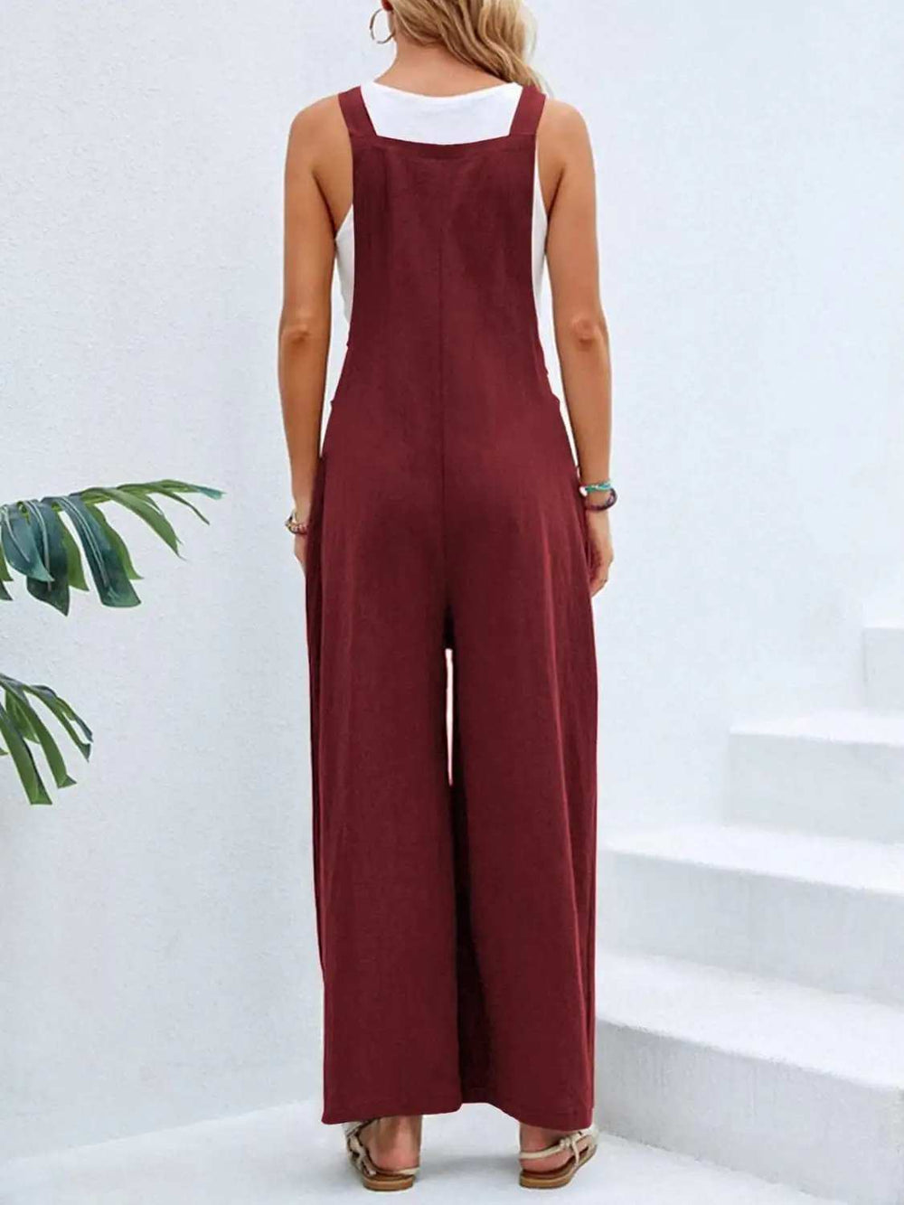 Full Size Square Neck Wide Strap Overalls - Trendsi - Flyclothing LLC