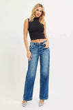 RISEN Full Size Slouchy Baggy Jeans Pocket Side Seam Detail Plus Size - Trendsi - Flyclothing LLC