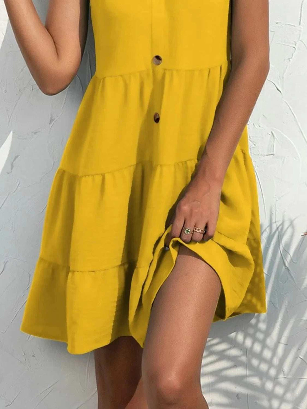 V-Neck Sleeveless Mini Tank Dress - Trendsi - Flyclothing LLC