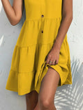 V-Neck Sleeveless Mini Tank Dress - Trendsi - Flyclothing LLC