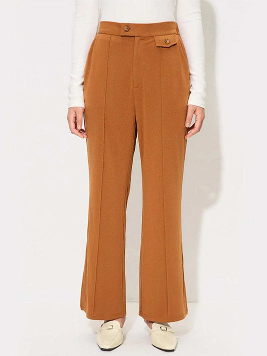 Slit Wide Leg Pants with Pockets - Trendsi - Flyclothing LLC