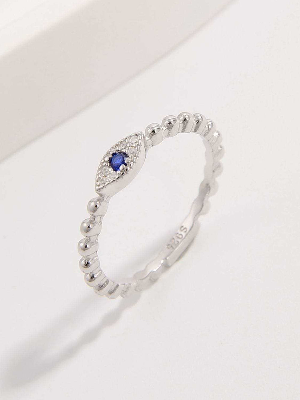 925 Sterling Silver Inlaid Zircon Ring - Trendsi - Flyclothing LLC