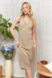 ADORA Lurex Crochet Dress with Lining - Trendsi - Flyclothing LLC