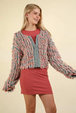 VERY J Shaggy Yarn Knit Zip Up Jacket - Trendsi - Flyclothing LLC