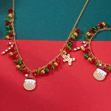 18K Gold-Plated Christmas Charm Necklace - Trendsi - Flyclothing LLC