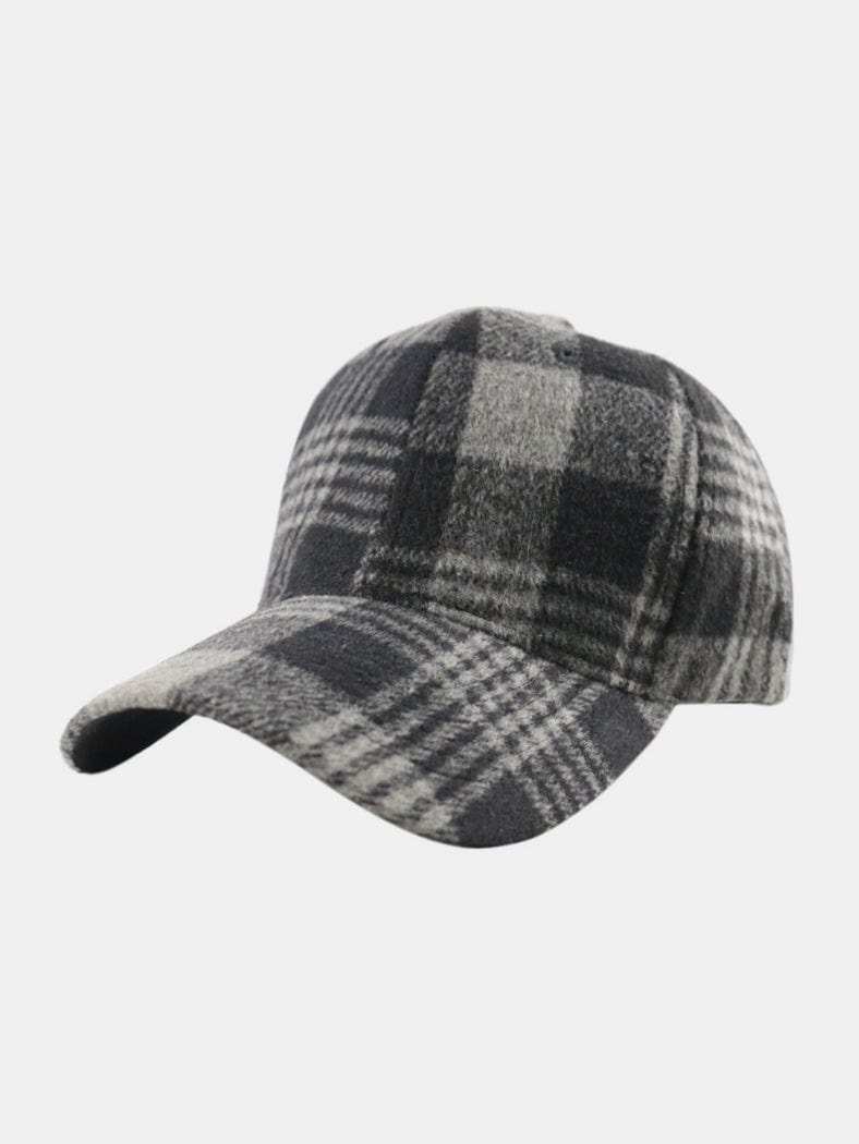 Plaid Adjustable Cotton Baseball Cap - Trendsi - Flyclothing LLC