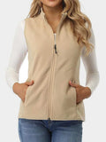 Zip Up Turtleneck Vest with Pockets - Trendsi - Flyclothing LLC