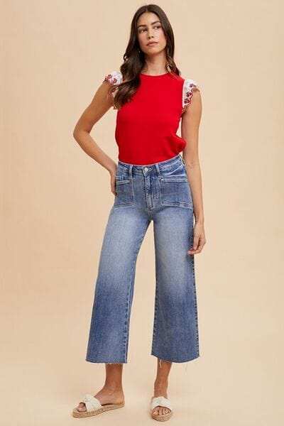Annie Wear High Rise Wide Leg Jeans - Trendsi - Flyclothing LLC