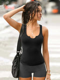 2 Piece Ribbed Wide Strap Tank - Trendsi - Flyclothing LLC