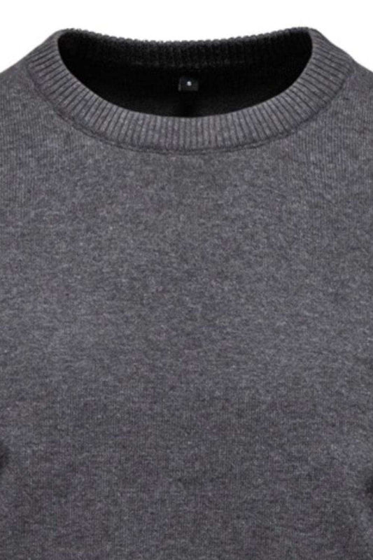 Men's Round Neck Long Sleeve Sweater - Trendsi - Flyclothing LLC