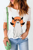 Full Size Ghost Round Neck Short Sleeve T-Shirt - Trendsi - Flyclothing LLC