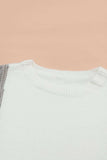Color Block Textured Drop Shoulder Sweater - Trendsi - Flyclothing LLC