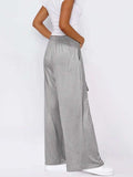 Tied Wide Leg Pants with Pockets - Trendsi - Flyclothing LLC