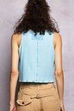 POL Ribbed Round Neck Cropped Tank with Lace Detail - Trendsi - Flyclothing LLC