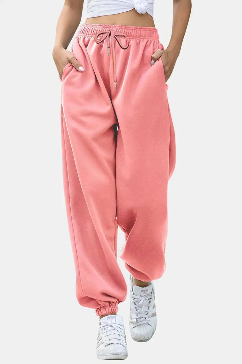 Elastic Waist Joggers with Pockets - Trendsi - Flyclothing LLC