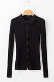 Button Up Collared Neck Cardigan - Trendsi - Flyclothing LLC