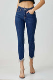 RISEN Full Size Embellished Mid Rise Crop Skinny Jeans - Trendsi - Flyclothing LLC