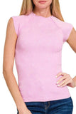 Zenana Washed Ribbed Seamless Top - Trendsi - Flyclothing LLC