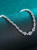 925 Sterling Silver Inlaid Moissanite Bracelet - Trendsi - Flyclothing LLC