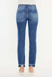 Kancan High Rise Distressed Slim Straight Jeans - Trendsi - Flyclothing LLC