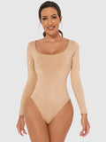 Full Size Scoop Neck Long Sleeve Bodysuit - Trendsi - Flyclothing LLC