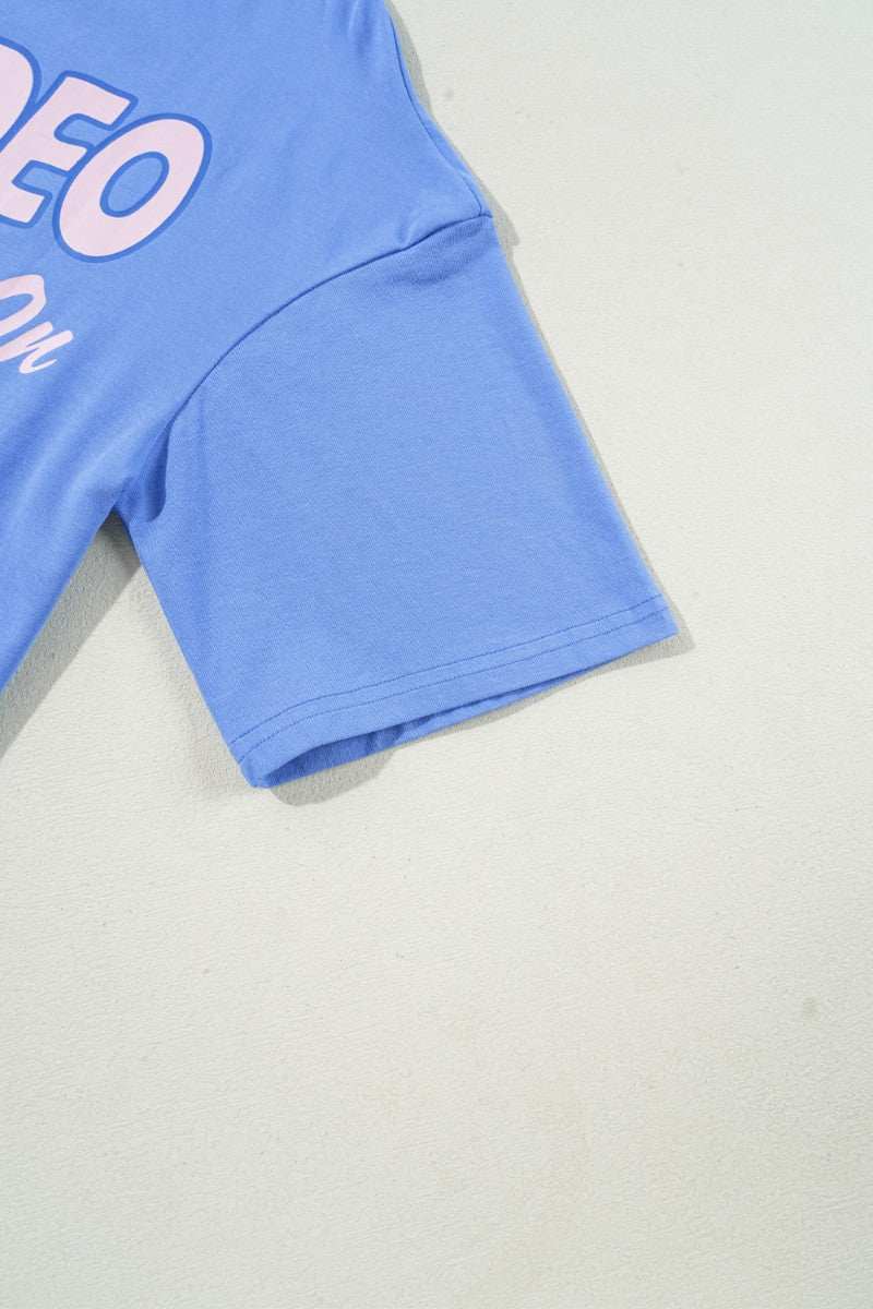 Graphic Round Neck Short Sleeve T-Shirt - Trendsi - Flyclothing LLC