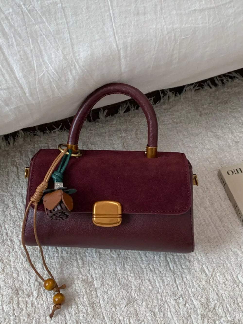 Flap Crossbody Bag with Charm - Trendsi - Flyclothing LLC