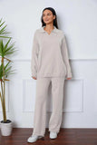 Dropped Shoulder Sweater and Long Pants Set - Trendsi - Flyclothing LLC