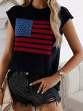 Devine US Flag Round Neck Sweater Vest - Trendsi - Flyclothing LLC