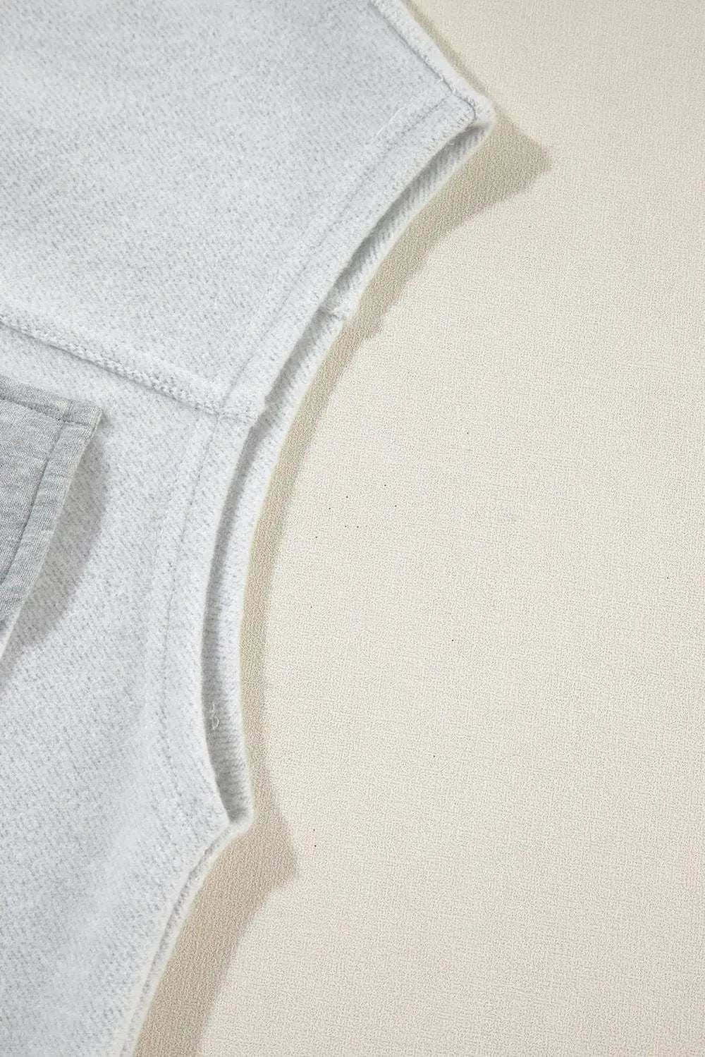 Pocketed Curved Hem Button Up Vest - Trendsi - Flyclothing LLC