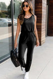Drawstring Round Neck Sleeveless Jumpsuit - Trendsi - Flyclothing LLC