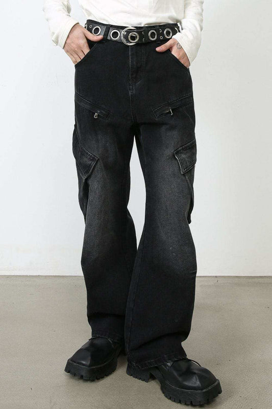 Men's Baggy Jeans with Cargo Pockets - Trendsi - Flyclothing LLC