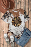 Sunflower Graphic Round Neck Short Sleeve T-Shirt - Trendsi - Flyclothing LLC