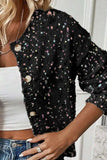 Confetti Button Up Long Sleeve Cardigan - Trendsi - Flyclothing LLC