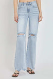 Risen Full Size High Rise Distressed Wide Leg Jeans - Trendsi - Flyclothing LLC