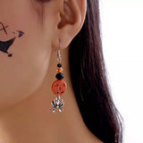 Halloween Spider Pumpkin Drop Earrings - Trendsi - Flyclothing LLC