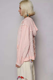 POL Exposed Seam Button Down Hooded Jacket with Lace Detail - Trendsi - Flyclothing LLC