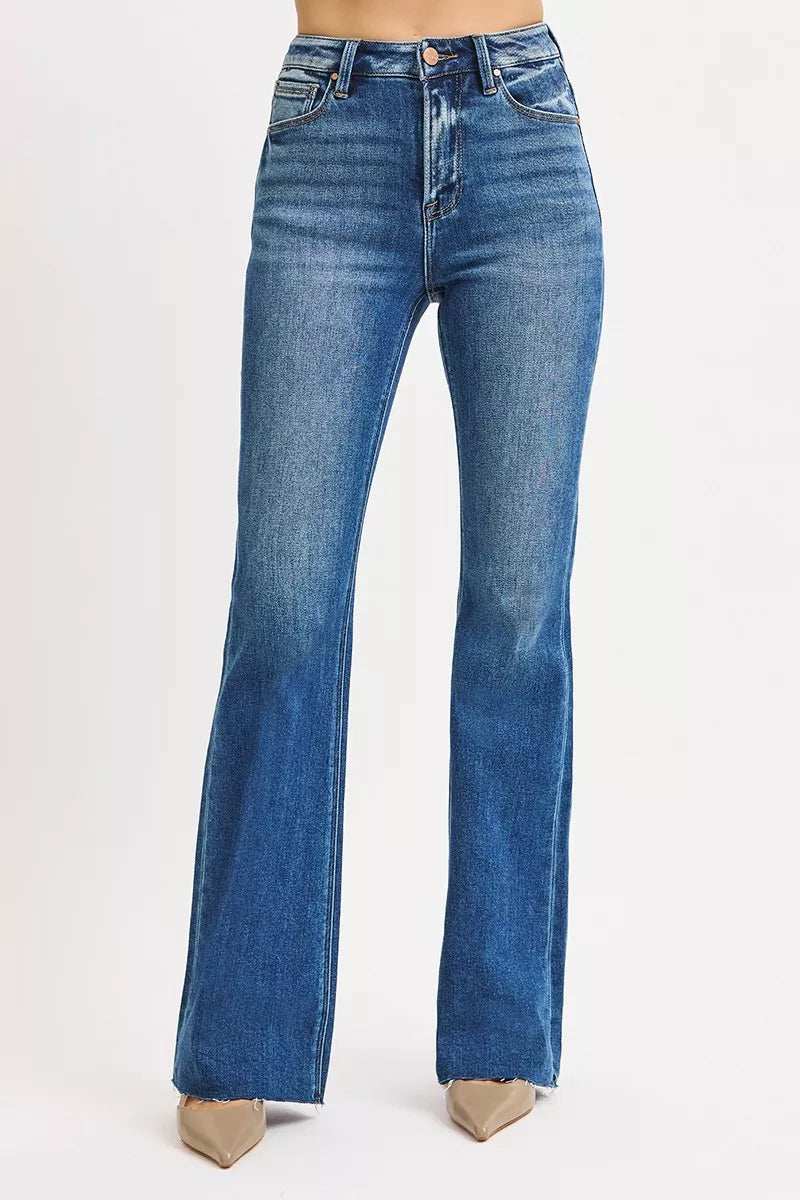 RISEN High Rise Flare Jeans - Trendsi - Flyclothing LLC