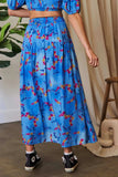 Davi & Dani Printed Smocking Waistband Ruffled Maxi Skirt - Trendsi - Flyclothing LLC
