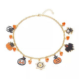 18K Gold-Plated Halloween Charm Necklace - Trendsi - Flyclothing LLC