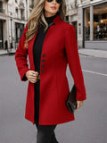 Button Up Long Sleeve Coat - Trendsi - Flyclothing LLC