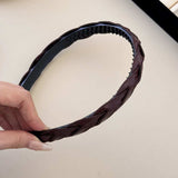 PU Leather Braided Hair Headband - Trendsi - Flyclothing LLC
