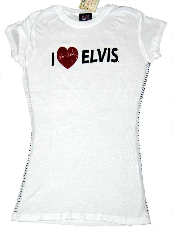 I Love Elvis Tee White - Elvis Presley - Flyclothing LLC