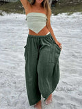 Full Size Drawstring Pants with Pockets Plus Size - Trendsi - Flyclothing LLC