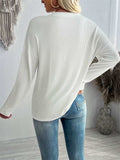Double Take Pocketed Textured V-Neck Long Sleeve T-Shirt - Trendsi - Flyclothing LLC